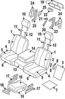 Foto de Manilla de Ajuste de Reclinacion Asiento Trasero Original para Dodge Ram 2500 Dodge Ram 3500 Dodge Ram 1500 Dodge Dakota Marca CHRYSLER Nmero de Parte ZN27XXXAA