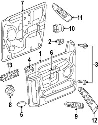 Foto de Bisel de Switch de Vidrio Electrico Original para Dodge Ram 2500 Dodge Ram 3500 Dodge Ram 1500 Marca CHRYSLER N�mero de Parte 5HZ71ZJ8AE
