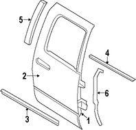 Foto de Panel externo de puerta Original para Dodge Ram 2500 Dodge Ram 3500 Dodge Ram 1500 Marca CHRYSLER N�mero de Parte 55276999AA