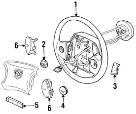 Foto de Interruptor Control de Crucero Original para Dodge Ram 1500 Dodge Ram 2500 Dodge Ram 3500 Dodge Dakota Dodge Durango Dodge Marca CHRYSLER N�mero de Parte 56021333