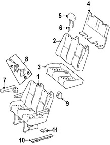 Foto de Respaldo completo de Asiento Original para Dodge Sprinter 2500 2007 2008 2009 Dodge Sprinter 3500 2007 2008 2009 Marca CHRYSLER Nmero de Parte 1HG931A6AA