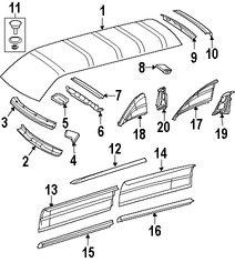 Foto de Panel de Techo Original para Dodge Sprinter 2500 2007 2008 2009 Dodge Sprinter 3500 2007 2008 2009 Marca CHRYSLER N�mero de Parte 68009189AA