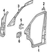 Foto de Pilar A de Carroceria Original para Dodge Sprinter 2500 2007 2008 2009 Dodge Sprinter 3500 2007 2008 2009 Marca CHRYSLER Nmero de Parte 68005138AA