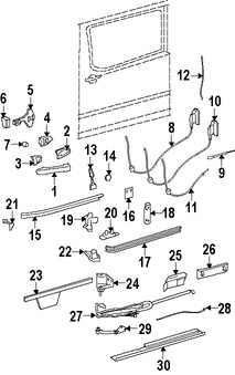 Foto de Refuerzo de Manija Exterior de la Puerta Original para Dodge Sprinter 2500 2007 2008 2009 Dodge Sprinter 3500 2007 2008 2009 Marca CHRYSLER Nmero de Parte 68010227AA