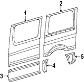 Foto de Panel Lateral Trasero Original para Dodge Sprinter 2500 2007 2008 2009 Dodge Sprinter 3500 2007 2008 2009 Marca CHRYSLER N�mero de Parte 68009195AA