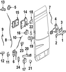 Foto de Refuerzo de Manija Exterior de la Puerta Original para Dodge Sprinter 2500 2007 2008 2009 Dodge Sprinter 3500 2007 2008 2009 Marca CHRYSLER Nmero de Parte 68006458AA