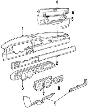 Foto de Lente de Panel de Instrumentos Original para Dodge B150 Dodge B250 Dodge B350 Dodge B1500 Dodge B2500 Dodge B3500 Marca CHRYSLER Nmero de Parte 4075044