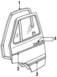 Foto de Sello de la puerta Original para Dodge B150 Dodge B250 Dodge B350 Dodge B1500 Dodge B2500 Dodge B3500 Marca CHRYSLER N�mero de Parte 4217553