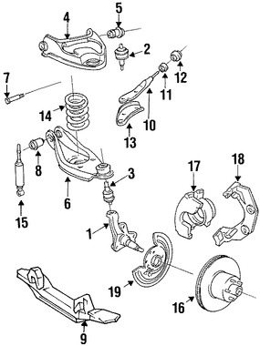 Foto de Buje De Brazo De Control Trasero Original para Dodge B150 Dodge B250 Dodge B350 Dodge B1500 Dodge B2500 Marca CHRYSLER Nmero de Parte 3898817