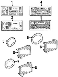 Foto de Cobertor de Altavoz Original para Dodge Marca CHRYSLER N�mero de Parte D496RC3