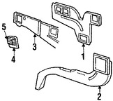 Foto de Ducto de Aire del Panel de Instrumentos Original para Dodge B150 Dodge B1500 Dodge B250 Dodge B2500 Dodge B350 Dodge B3500 Marca CHRYSLER N�mero de Parte 55036670