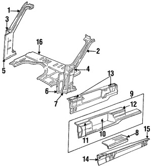 Foto de Bandeja de Piso Original para Dodge B150 Dodge B1500 Dodge B250 Dodge B2500 Dodge B350 Dodge B3500 Marca CHRYSLER Nmero de Parte 55346398