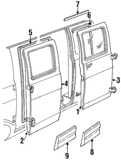 Foto de Sello de la puerta Original para Dodge Marca CHRYSLER N�mero de Parte 55134668
