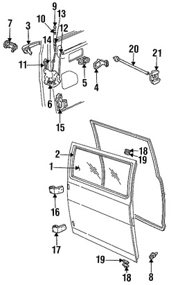 Foto de Conjunto de pestillo de puerta Original para Dodge B1500 Dodge B2500 Dodge B3500 Dodge Marca CHRYSLER Nmero de Parte 55346541