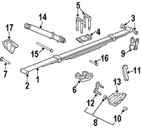 Foto de Buje para Hojas de Muelle Original para Dodge B350 1994 Dodge B3500 1995 1996 1997 1998 Dodge  1999 Marca CHRYSLER N�mero de Parte 3640089