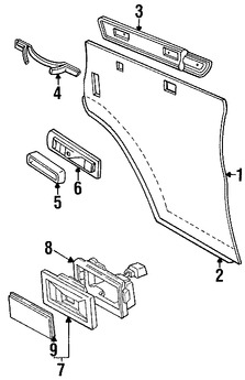 Foto de Apoyabrazos Original para Dodge B150 1994 Dodge B1500 1995 Dodge B250 1994 Dodge B2500 1995 Dodge B350 1994 Dodge B3500 1995 Marca CHRYSLER N�mero de Parte L637LB7