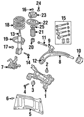 Foto de Puntal Suspensin Original para Dodge Caravan Dodge Grand Caravan Chrysler Town & Country Chrysler  Chrysler Pacifica Marca CHRYSLER Nmero de Parte 4743044AA