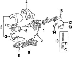 Foto de Eje de Columna de Direccin Original para Chrysler Town & Country Dodge Grand Caravan Dodge Caravan Marca CHRYSLER Nmero de Parte 4680599AA