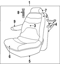 Foto de Asiento Original para Dodge Grand Caravan 2005 Dodge Caravan 2005 Chrysler Town & Country 2005 Marca CHRYSLER Nmero de Parte ZK041D5AB