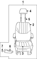 Foto de Asiento Original para Dodge Caravan Dodge Grand Caravan Chrysler Town & Country Marca CHRYSLER Nmero de Parte WV441D5AC