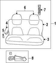 Foto de Asiento Original para Dodge Caravan Dodge Grand Caravan Chrysler Town & Country Marca CHRYSLER Nmero de Parte WV411J3AA