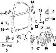 Foto de Conjunto de pestillo de puerta Original para Dodge Grand Caravan 2008 Chrysler Sebring 2009 2010 Chrysler 200 2011 2012 Chrysler Town & Country 2008 Marca CHRYSLER Parte #4589240AK