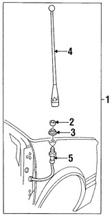 Foto de Mstil de Antena de Radio Original para Chrysler Dodge Plymouth Jeep Marca CHRYSLER Nmero de Parte 4685574