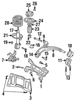 Foto de Defensa de Puntal de Amortiguador Original para Chrysler Dodge Plymouth Marca CHRYSLER Nmero de Parte 4684442AB