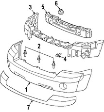 Foto de Absorbedor de impacto de gomaespuma del parachoque Original para Dodge Dakota 2005 2006 2007 Marca CHRYSLER Nmero de Parte 55077649AE