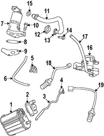 Foto de Solenoide de Purga del Canister Original para Jeep Wrangler Jeep Liberty Dodge Dakota Dodge Nitro Dodge Viper  Viper Marca CHRYSLER Nmero de Parte 4891731AA