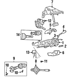 Foto de Eje de Columna de Direcci�n Original para Dodge Dakota Mitsubishi Raider Marca CHRYSLER N�mero de Parte 55351235AB