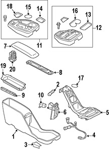 Foto de Cerrojo de Consola Central Original para Dodge Dakota 2005 2006 2007 2003 2004 Dodge Durango 2003 Marca CHRYSLER Nmero de Parte 5018907AB