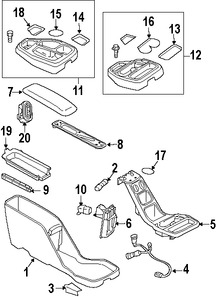 Foto de Cerrojo de Consola Central Original para Dodge Dakota 2005 2006 2007 2003 2004 Dodge Durango 2003 Marca CHRYSLER Nmero de Parte 5018907AB