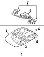 Foto de Lente de luz de mapa Original para Dodge Dakota Dodge Durango Dodge Grand Caravan Chrysler Town & Country Marca CHRYSLER Nmero de Parte 5093415AA