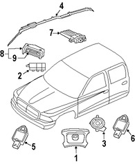 Foto de Sensor de impacto del Air Bag Original para Dodge Chrysler Jeep Marca CHRYSLER Nmero de Parte 4896173AA