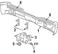 Foto de Parachoque Original para Dodge Dakota 2005 2006 2007 2008 2009 2010 Marca CHRYSLER N�mero de Parte 55077653AE