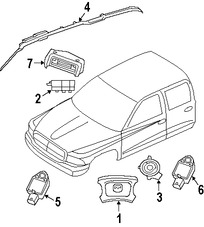 Foto de M�dulo de control del Air Bag Original para Dodge Dakota 2008 2009 2010 Marca CHRYSLER N�mero de Parte 4896176AF