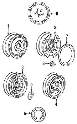 Foto de Ruedas Original para Dodge Dakota Marca CHRYSLER N�mero de Parte 52057797
