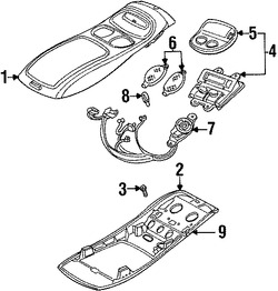 Foto de Lente de luz de mapa Original para Dodge Jeep Marca CHRYSLER N�mero de Parte 5012882AA