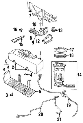 Foto de L�nea de Combustible Original para Dodge Dakota Marca CHRYSLER N�mero de Parte 52127706AF