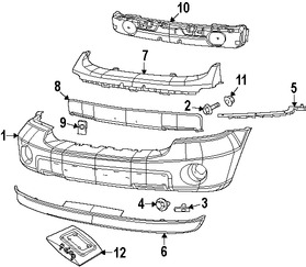 Foto de Barra de impacto de parachoque Original para Chrysler  2007 2008 2009 Dodge Durango 2007 2008 2009 Marca CHRYSLER Nmero de Parte 55364673AF