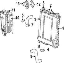 Foto de Manguera de Refrigerante del Radiador Original para Dodge Durango Chrysler Marca CHRYSLER Nmero de Parte 52028987AC