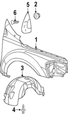 Foto de Protector de Guardafangos Original para Chrysler  2007 2008 2009 Dodge Durango 2007 2008 2009 Marca CHRYSLER Nmero de Parte 55078070AF