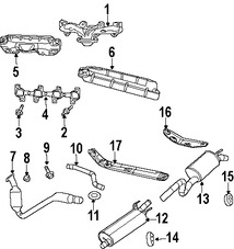 Foto de Abrazadera de escape Original para Dodge Durango Dodge Ram 1500 Marca CHRYSLER N�mero de Parte 55398183AA