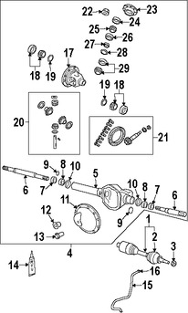 Foto de Eje Propulsor Original para Dodge Durango Dodge Dakota Chrysler  Mitsubishi Raider Marca CHRYSLER Nmero de Parte 52069886AE