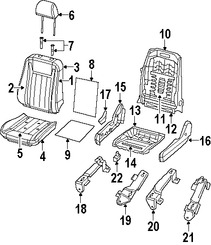 Foto de Almohadilla Calentadora de Asiento Original para Chrysler  2007 2008 2009 Dodge Durango 2007 2008 2009 Marca CHRYSLER Nmero de Parte 5000013AB