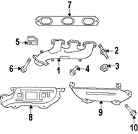 Foto de M�ltiple de Escape Original para Dodge Nitro 2007 2008 2009 2010 2011 Marca CHRYSLER N�mero de Parte 53013836AC