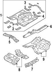 Foto de Bandeja de Piso Original para Dodge Nitro Jeep Liberty Marca CHRYSLER N�mero de Parte 55396987AL