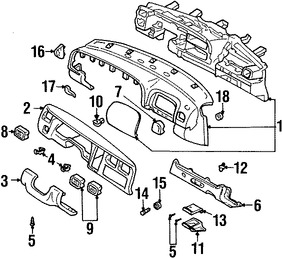 Foto de Carcasa del tomacorriente para accesorios 12 volti Original para Dodge Jeep Chrysler Marca CHRYSLER Nmero de Parte 4793555