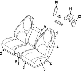 Foto de Cubierta del Mecanismo de Ajuste de Reclinacion de Asiento Original para Dodge Durango Dodge Dakota Marca CHRYSLER Nmero de Parte 4773418